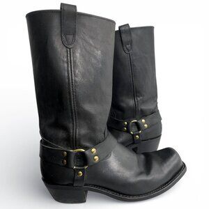 Double-H Leather Biker Motorcycle Square Toe Harness Western Boots Men's 13 E